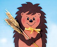 Herbst-Fensterbild "Igelchen" basteln