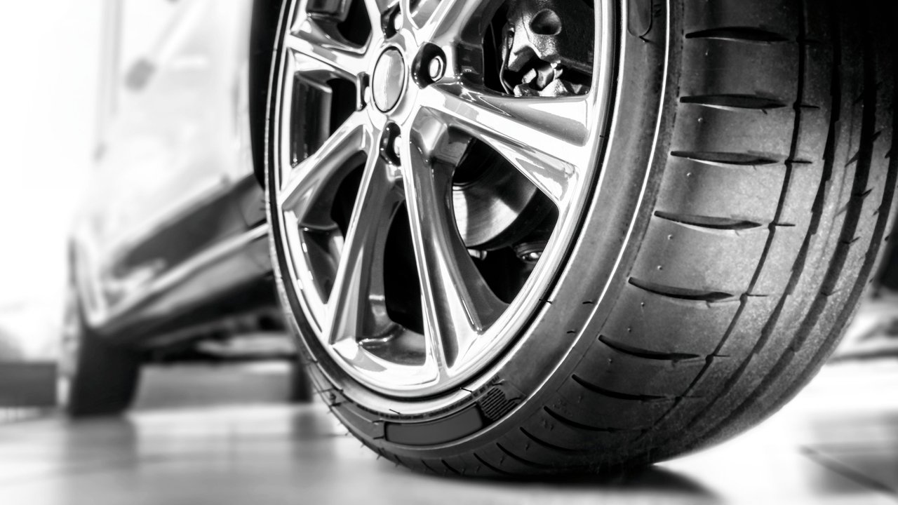 New tire and rim New tire and rim